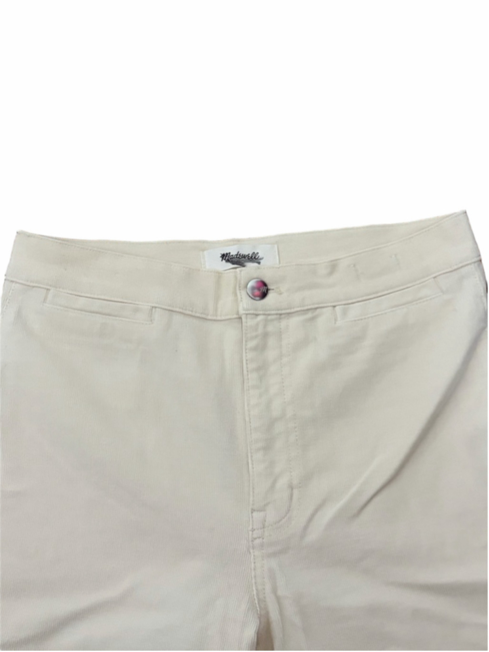 NWT Madewell The Wide-Leg Pant in Corduroy in white size 27 - Picture 3 of 10